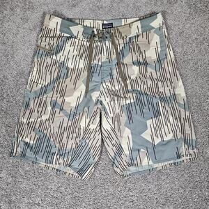 Patagonia Shorts Mens 36 Beige Twenty Threes Wavefarer Board 11" Inseam 86722